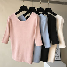 Load image into Gallery viewer, Bow Knot Low-cut Cotton Tops - ONE SIZE