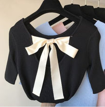 Load image into Gallery viewer, Bow Knot Low-cut Cotton Tops - ONE SIZE