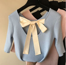 Load image into Gallery viewer, Bow Knot Low-cut Cotton Tops - ONE SIZE