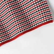 Load image into Gallery viewer, Plaid O neck Bow Button Mini Dress - ONE SIZE
