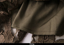 Load image into Gallery viewer, Army Green Embroidery Bodycon Lace Dress