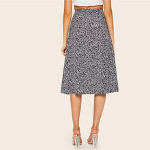 Load image into Gallery viewer, Floral Button Side Split Midi Skirt
