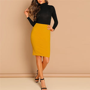 Ginger Pencil Bodycon Skirt