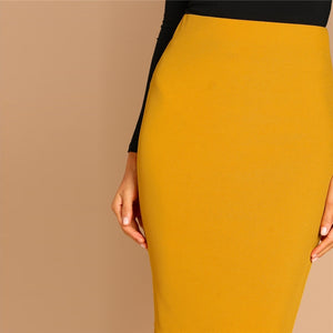 Ginger Pencil Bodycon Skirt