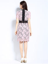 Load image into Gallery viewer, Pink Asymmetrical Lace Dress