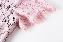 Load image into Gallery viewer, Pink Asymmetrical Lace Dress