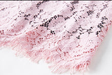 Load image into Gallery viewer, Pink Asymmetrical Lace Dress
