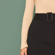 Load image into Gallery viewer, Black Buckle Belted High Waist Mini Skirt