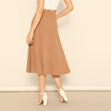 Load image into Gallery viewer, Camel Pocket  Aline Midi Skirt