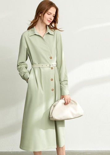 French chiffon shirt dress