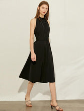 Load image into Gallery viewer, Halter Belted Knee-length Aline Dress