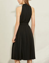 Load image into Gallery viewer, Halter Belted Knee-length Aline Dress