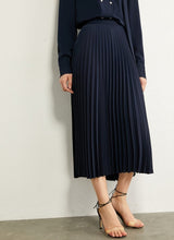 Load image into Gallery viewer, Bow Neck Loose Blouse High Waist Pleated Skirt