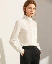 Load image into Gallery viewer, Stand Collar Full Sleeve Loose Blouse