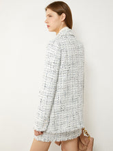 Load image into Gallery viewer, Temperament Plaid Tweed Jacket &amp; High Waist Aline Mini Skirt