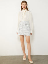 Load image into Gallery viewer, Temperament Plaid Tweed Jacket &amp; High Waist Aline Mini Skirt