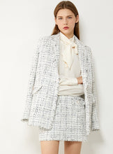 Load image into Gallery viewer, Temperament Plaid Tweed Jacket &amp; High Waist Aline Mini Skirt