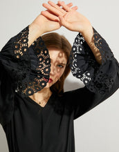 Load image into Gallery viewer, Embroidery Hollow Out Vneck Loose Blouse