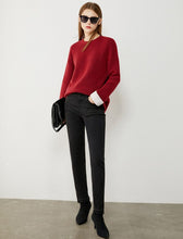 Load image into Gallery viewer, Oneck Spliced Loose Sweater
