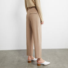 Load image into Gallery viewer, Vneck Solid Double breasted Blazer+High Waist Pants