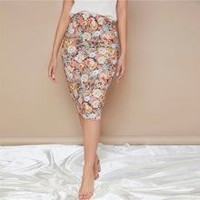Load image into Gallery viewer, Allover Floral Pencil Slim Skirt