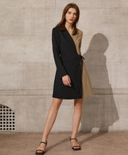Load image into Gallery viewer, Vneck Patchwork Slim A Suit Dress