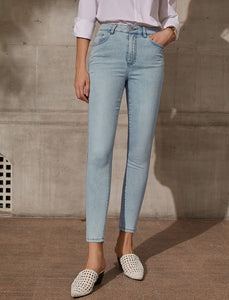 Lady High Waist Slim Ankle Pants