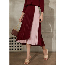 Load image into Gallery viewer, Patchwork Aline Pleated Wavy Skirt