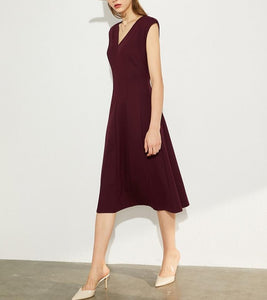 Vneck Temperament Slim Dress