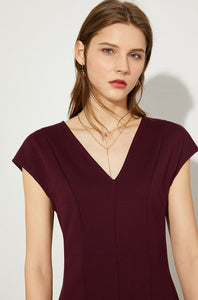 Vneck Temperament Slim Dress