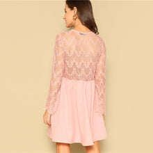 Load image into Gallery viewer, Lace Trapeze A Line Dress
