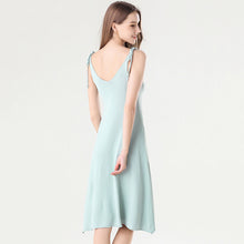Load image into Gallery viewer, Crepe Cut Out Scallop Hem Knee Length Neon Dress